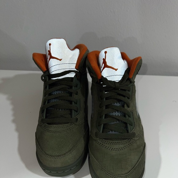 Air Jordan Sneakers in Olive and Orange - Picture 1 of 5